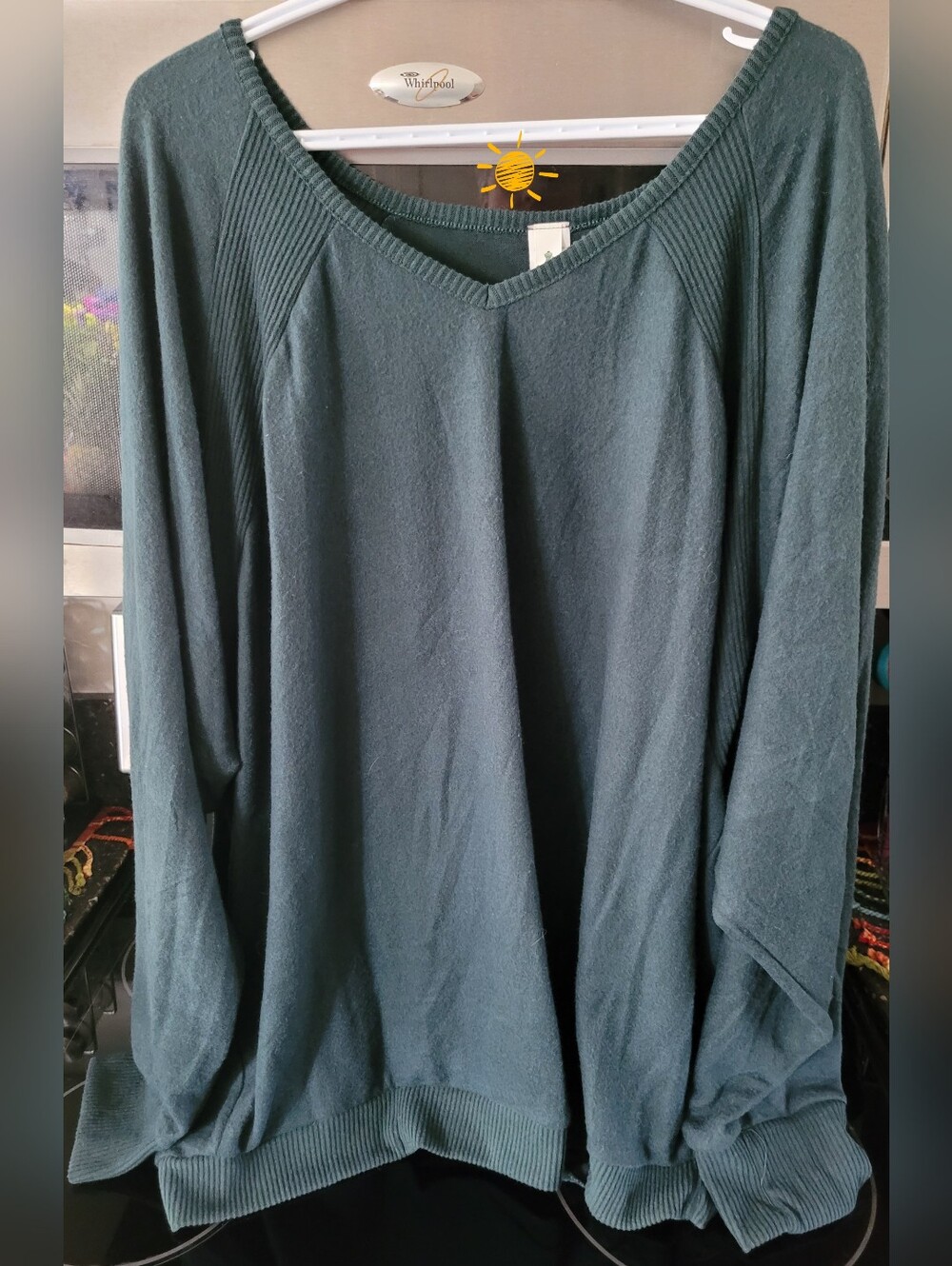 Vanilla Bay V-Neck Sweater in Dark Green